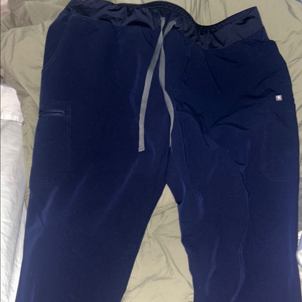 Figs Navy Blue Zola skinny scrub pants